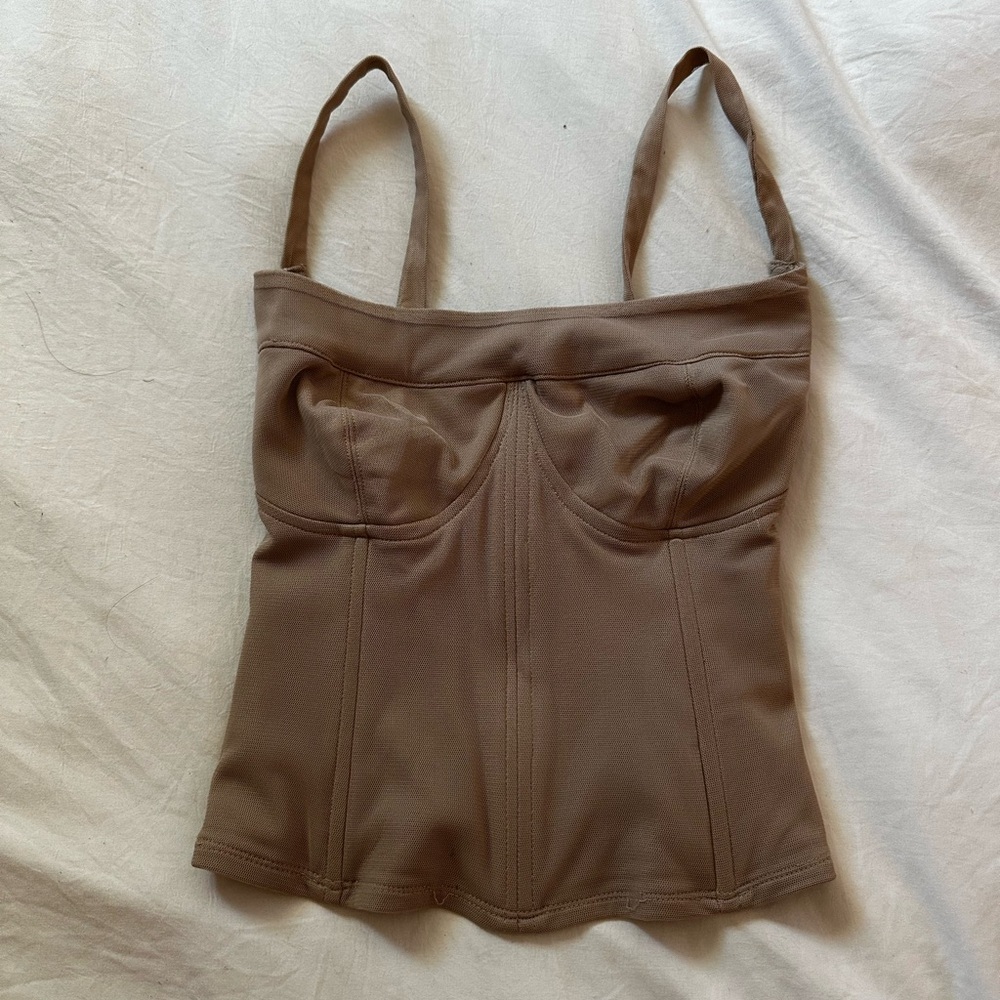 Nude corset top XS